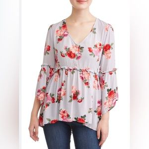 Signature Studio Floral Tunic Top MEDIUM